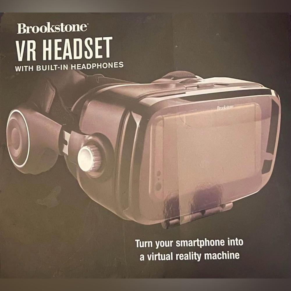 Brand new in box Brookstone VR headset with built-in microphone